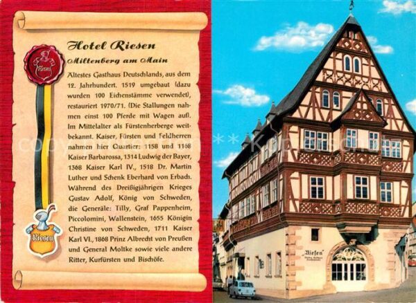 Miltenberg Main Hotel Riesen Ältestes Gasthaus Deutschl