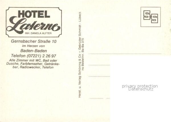 Baden-Baden Hotel Laterne Altstadt – Bild 2