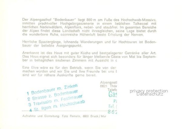 St Ilgen Steiermark Alpengasthof Bodenbauer und Umgebung Al – Bild 2