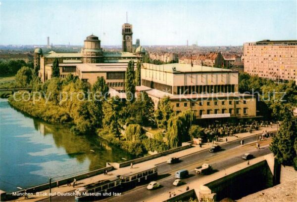 Muenchen Deutsches Museum und Isar
