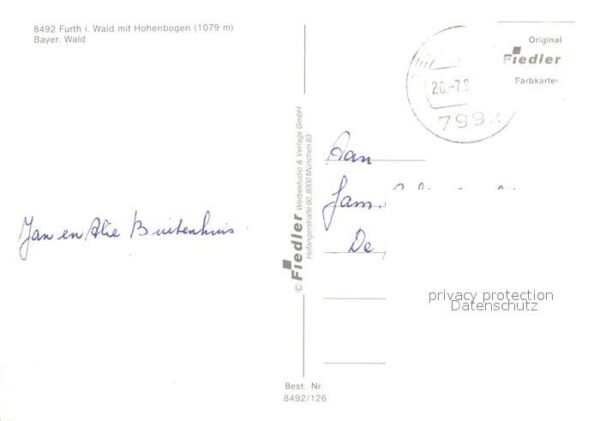 Furth Wald Gesamtansicht mit Blick zum Hohenbogen – Bild 2