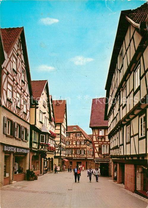 Mosbach Baden Fussgängerzone Fachwerkhäuser