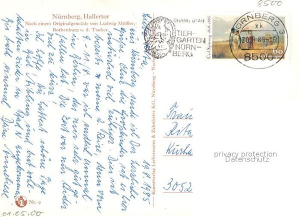 Nuernberg Hallertor nach Originalgemälde von Ludw – Bild 2