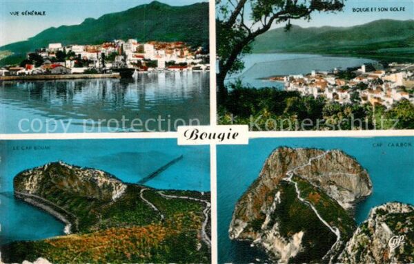 Bougie Bejaia Algeria Vue geneale Son Golfe Cap Bouak Cap Gar