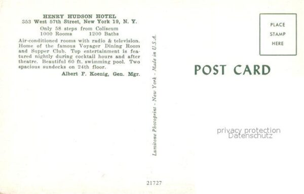 New York City Henry Hudson Hotel – Bild 2