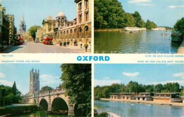 Oxford Oxfordshire The High Magdalen Tower and Bridge Rive