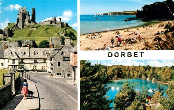 Dorset UK Corfe Village and Castle Studland Beach