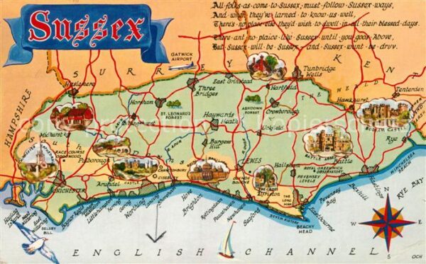 Sussex Gebietskarte
