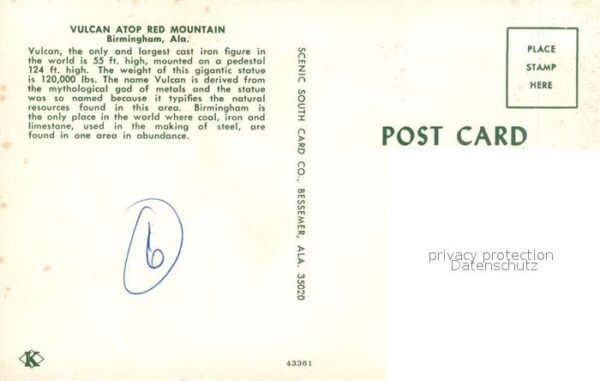Birmingham Alabama Vulcan Atop Red Mountain – Bild 2
