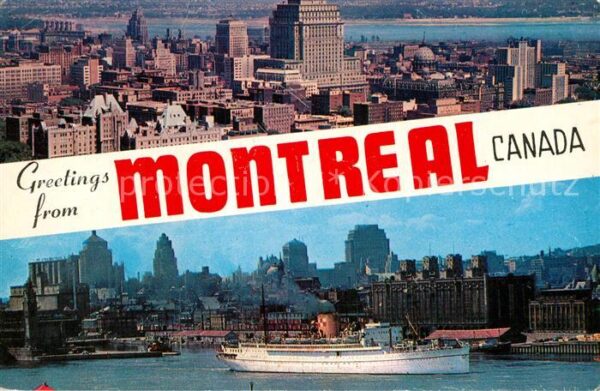 Montreal Quebec Bottom Montreal skyline and Harbour