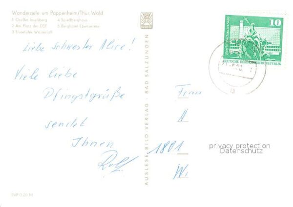 Pappenheim Thueringen Gr Inselsberg Platz der DSF Trusetaler – Bild 2