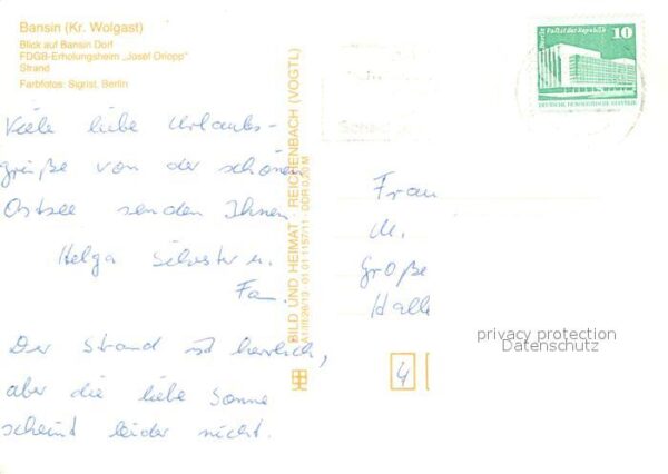 Bansin Ostseebad Panorama FDGB Erholungsheim Josef Orlop – Bild 2