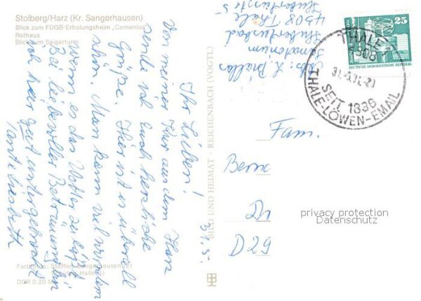 Stolberg Harz FDGB Erholungsheim Comenius Rathaus Sai – Bild 2