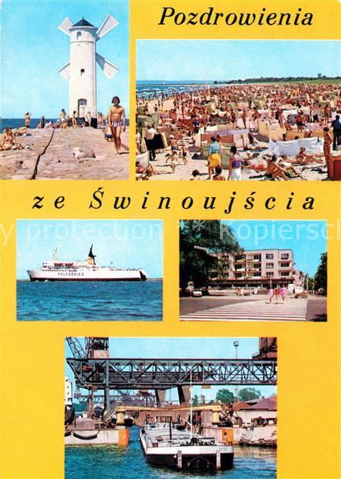 Swinoujscie Swinemuende Falochron u ujscia Swiny do Baltyku Pla