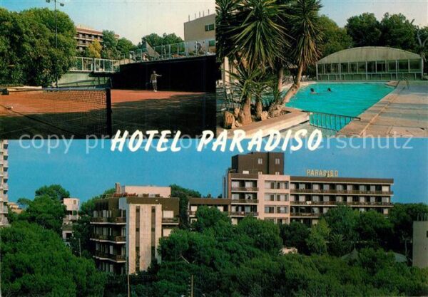 Playa de Palma Mallorca Hotel Paradiso Tennisplatz Swimmingpool
