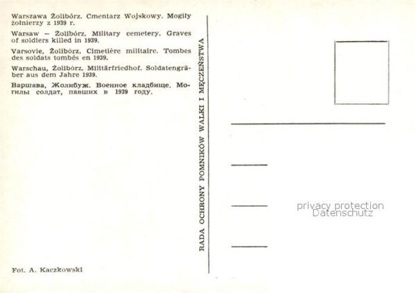 Warschau Masowien Militärfriedhof Soldatengräber – Bild 2
