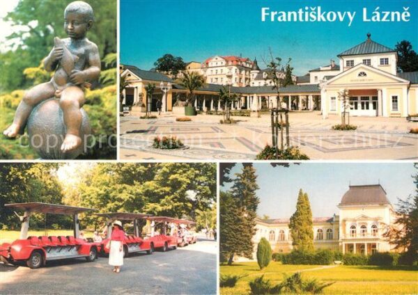 Franzensbad Boehmen Socha Frantiska Kolonada a Plynove lazn