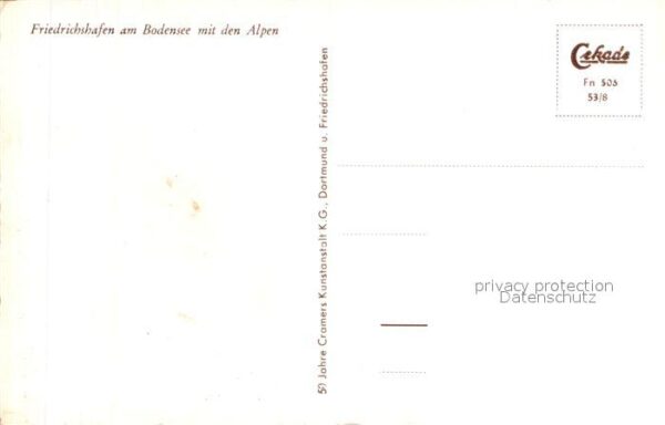 Friedrichshafen Bodensee Stadtpanorama mit Alpen – Bild 2
