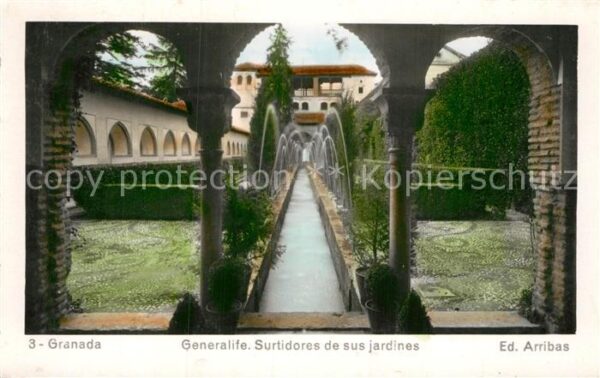 Granada Andalucia Generalife Surtidores de sus jardines