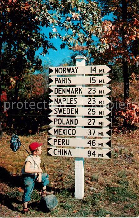 Belfast Maine Sign Post