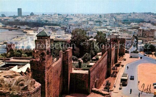 Rabat Marokko Jardins des Oudaias en panorama