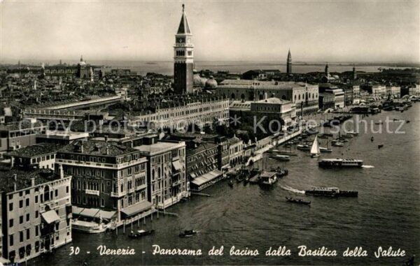 Venezia Venedig Panorama del bacino dalla Basilica dell