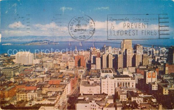 San Francisco California View from top of Mark Knob Hill Downtow