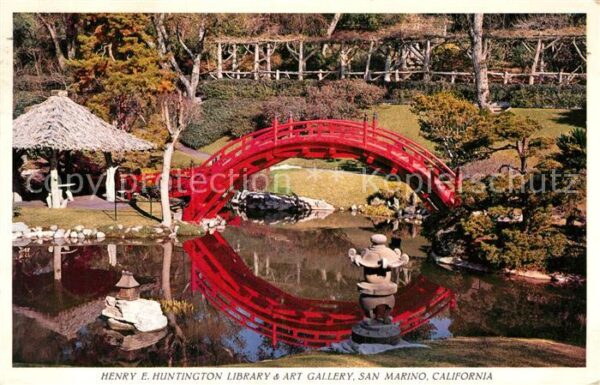 San Marino California Bridge in the Oriental Garden Henry E H