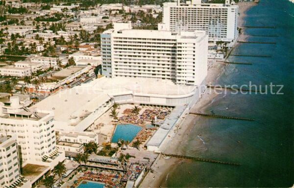 Miami Beach Looking along oceanfront Hotels Deauvil
