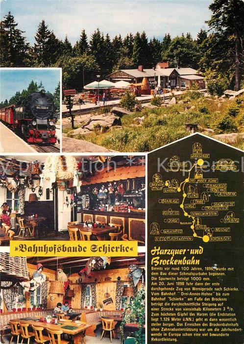Schierke Harz Bahnhofsbaude Gastraum Bar Dampflokomot