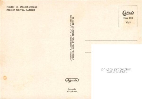 Hoexter Weser Kloster Corvey Fliegeraufnahme – Bild 2