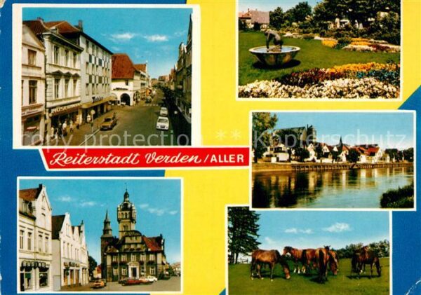 Verden Aller Innenstadt Marktplatz Rathaus Park Pfer
