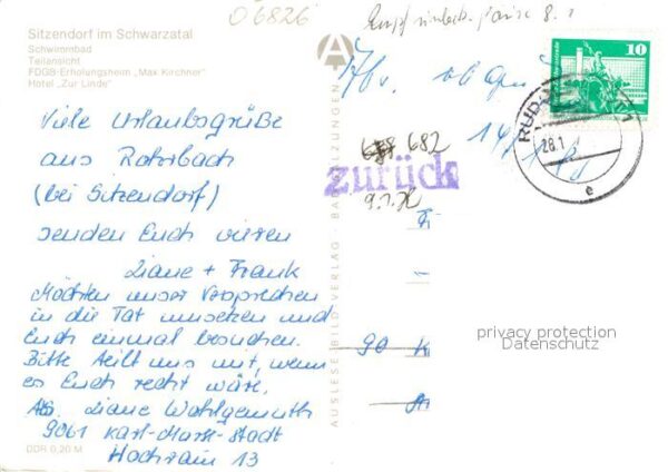 Sitzendorf Thueringen Schwimmbad FDGB Erholungsheim Hotel – Bild 2