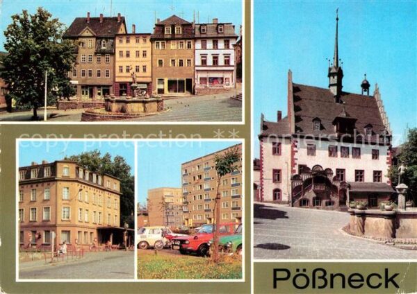 Poessneck Markt Mauritiusbrunnen HO Hotel Posthir