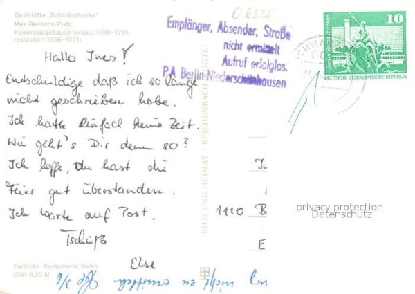 Schwarzburg Thueringer Wald Gaststätte Schlossschenke Max Reimann P – Bild 2