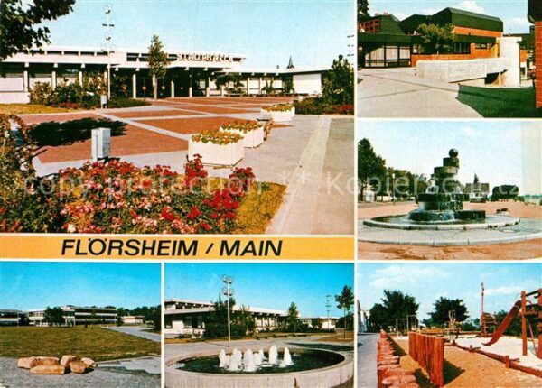 Floersheim Main Stadthalle Brunnen Kinderspielplatz