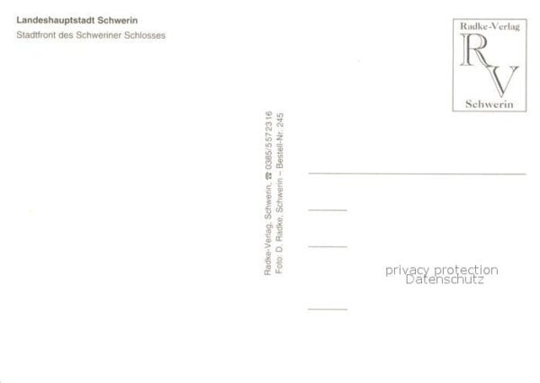 Schwerin Mecklenburg Stadtfront des Schweriner Schlosses – Bild 2
