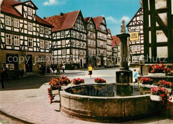 Melsungen Fulda Marktbrunnen Altstadt Fachwerkhäuser