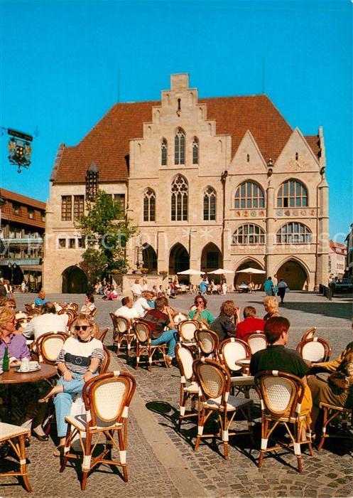 Hildesheim Marktplatz Rathaus Strassencafe