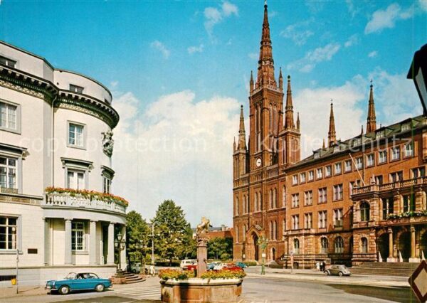 Wiesbaden Regierung Gebäude Marktkirche Rathaus B