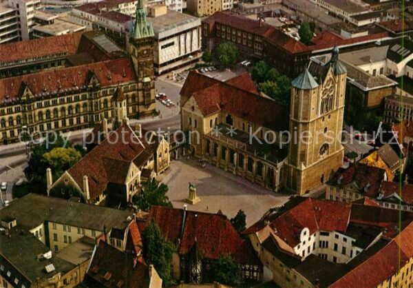 Braunschweig Burgplatz Rathaus Fliegeraufnahme