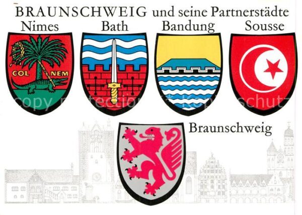 Braunschweig und seine Partnerstädte Stadtwappen