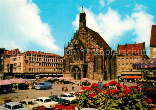 Nuernberg Hauptmarkt mit Frauenkirche