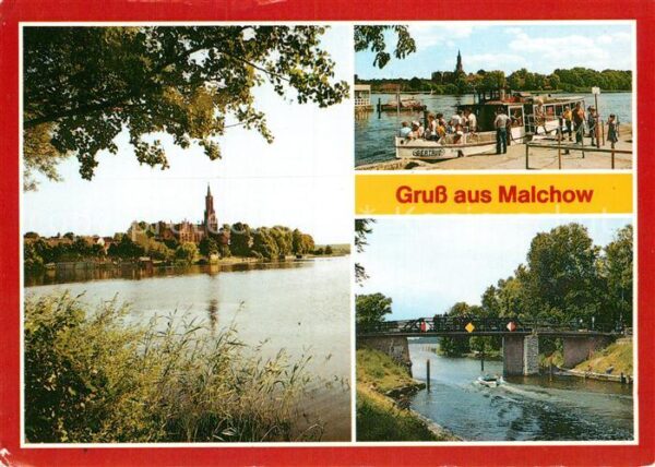 Malchow Blick zum OT Kloster Fahrgastschiff Mal