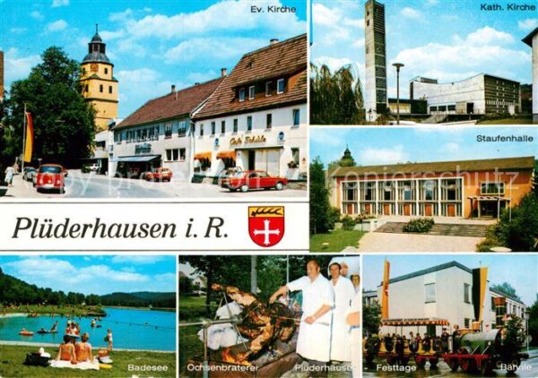 Pluederhausen Kirche Staufenhalle Badesee Ochsenbrate
