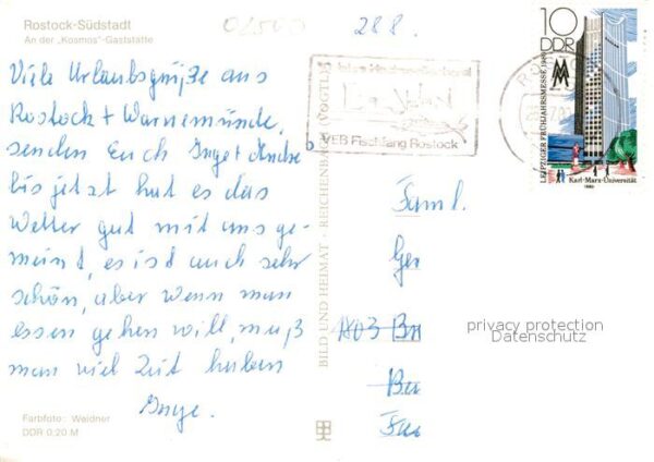 Rostock Südstadt Kosmos Gaststätte Brunnen Wass – Bild 2
