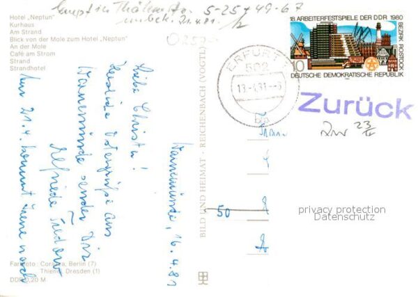 Warnemuende Ostseebad Hotel Neptun Kurhaus Strand Mole Fähre – Bild 2