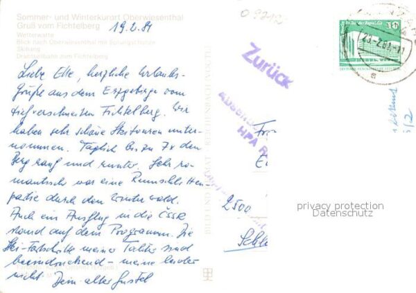 Oberwiesenthal Erzgebirge Wetterwarte Skisprungschanze Skihang Dr – Bild 2