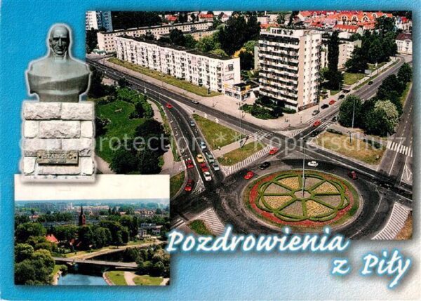 Pila Rondell Stadtpanorama Denkmal Statue