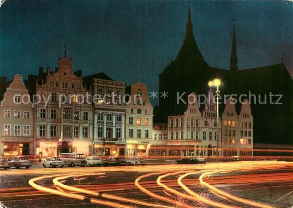 Rostock Ernst Thälmann Strasse bei Nacht